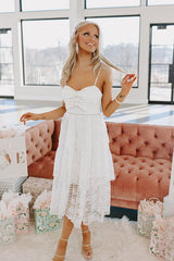 Lovely In Lace Tiered Midi