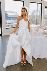 Lovely Moment Satin Maxi Dress