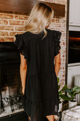 Hidden Bungalow Embroidered Dress In Black