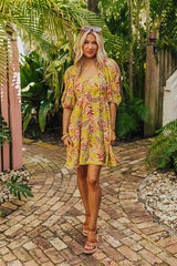 Table For Two Babydoll Mini Dress