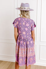 English Garden Floral Mini Dress