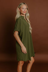 Broadway Muse Mini Dress in Olive