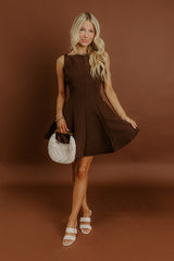 Penthouse Party Mini Dress in Chestnut