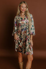 Willow Walk Floral Velvet Mini Dress