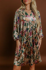 Willow Walk Floral Velvet Mini Dress