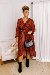 Autumn Reverie Floral High-Low Dress Curves