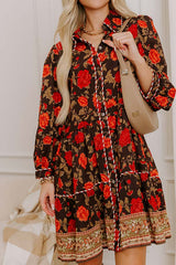 Boho Chic Floral Mini Dress