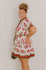 Polished Uptown Floral Mini Dress Curves