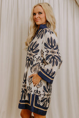 Twilight Grove Floral Mini Dress in Navy