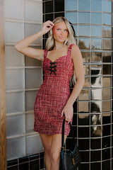 Martini Sipping Tweed Mini Dress