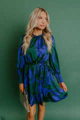 Rooftop Cocktails Floral Satin Mini Dress