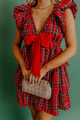 Pretty in Plaid Tiered Mini Dress