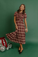Pumpkin Patch Perfect Plaid Midi Dress