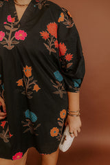 Poetic Muse Floral Mini Dress Curves