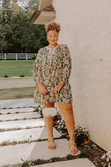 Feeling Dreamy Floral Mini Dress Curves