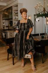 Evening at the Estate Floral Midi Dress Curves