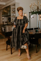 Evening at the Estate Floral Midi Dress Curves