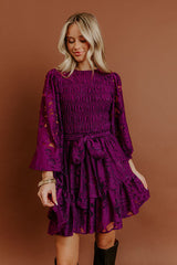The Orchard Path Jacquard Mini Dress