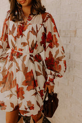 Beautiful Blooms Chiffon Mini Dress