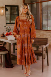 Chateau Evenings Floral Midi Dress