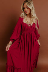 Feeling Graceful Midi Dress in Wine