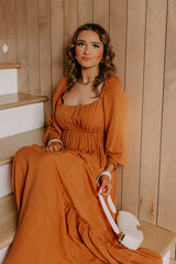 Feeling Graceful Midi Dress in Camel