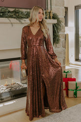 Oh So Alluring Sequin Maxi Dress