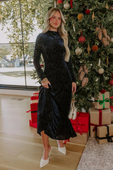 Moonlit Dance Velvet Burnout Midi Dress