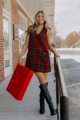 Plaid Season Tweed Mini Dress