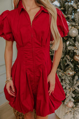 Cranberry Martini Mini Dress in Red