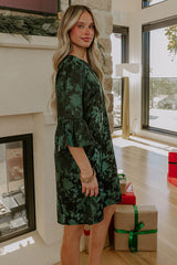 Timeless Classic Floral Jacquard Mini Dress
