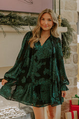 Blooming Grace Floral Jacquard Mini Dress