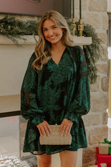 Blooming Grace Floral Jacquard Mini Dress