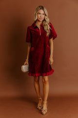 Polished Muse Velvet Mini Dress