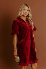 Polished Muse Velvet Mini Dress