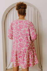 Sweet Whimsy Floral Mini Dress Curves