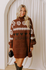 Cozy Moments Knit Sweater Mini Dress
