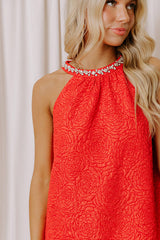 Vineyard Dreams Floral Jacquard Mini Dress