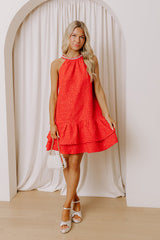 Vineyard Dreams Floral Jacquard Mini Dress