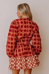 Wanderer Mosaic Color Block Mini Dress