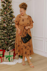 Meadow Whispers Embroidered Midi Dress Curves