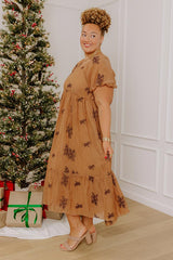 Meadow Whispers Embroidered Midi Dress Curves