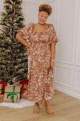 Wildflower Kiss Floral Midi Dress Curves