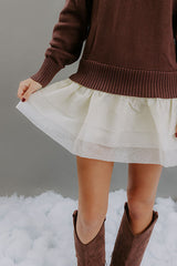 Graceful Ease Knit Mini Romper Dress