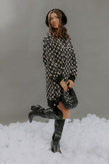 Petal Party Floral Knit Jacquard Mini Dress