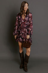 Evening Garden Floral Jacquard Mini Dress