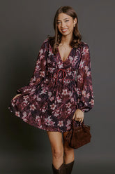 Evening Garden Floral Jacquard Mini Dress
