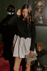 Evening Muse Scalloped Mini Dress