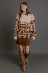 City Snowfall Knit Sweater Mini Dress