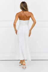 Monte Carlo Luxe Strapless Maxi Dress White